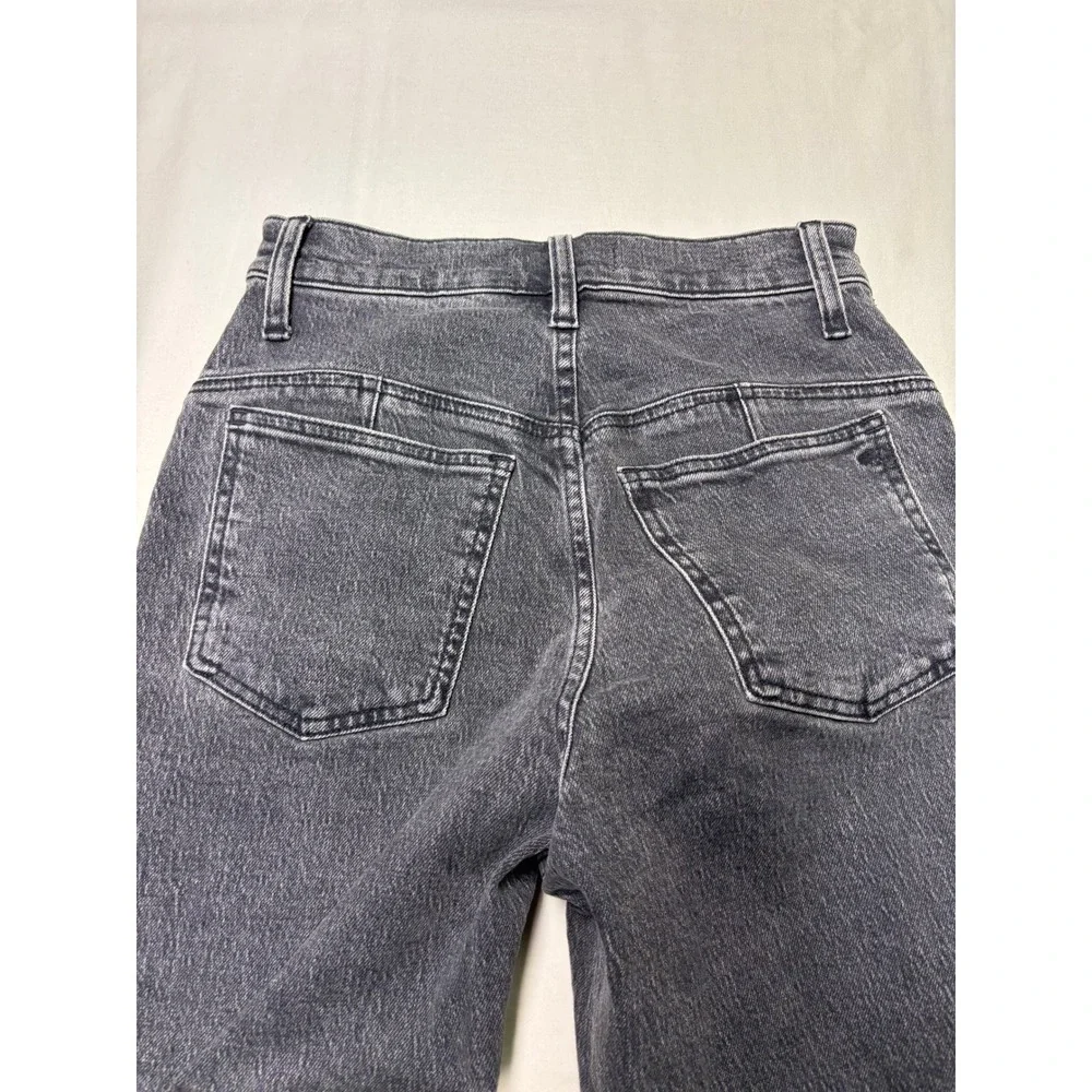 Madewell The Perfect Vintage Straight Jean Faded Black Seam Denim Womens 24X29 - Picture 9 of 14